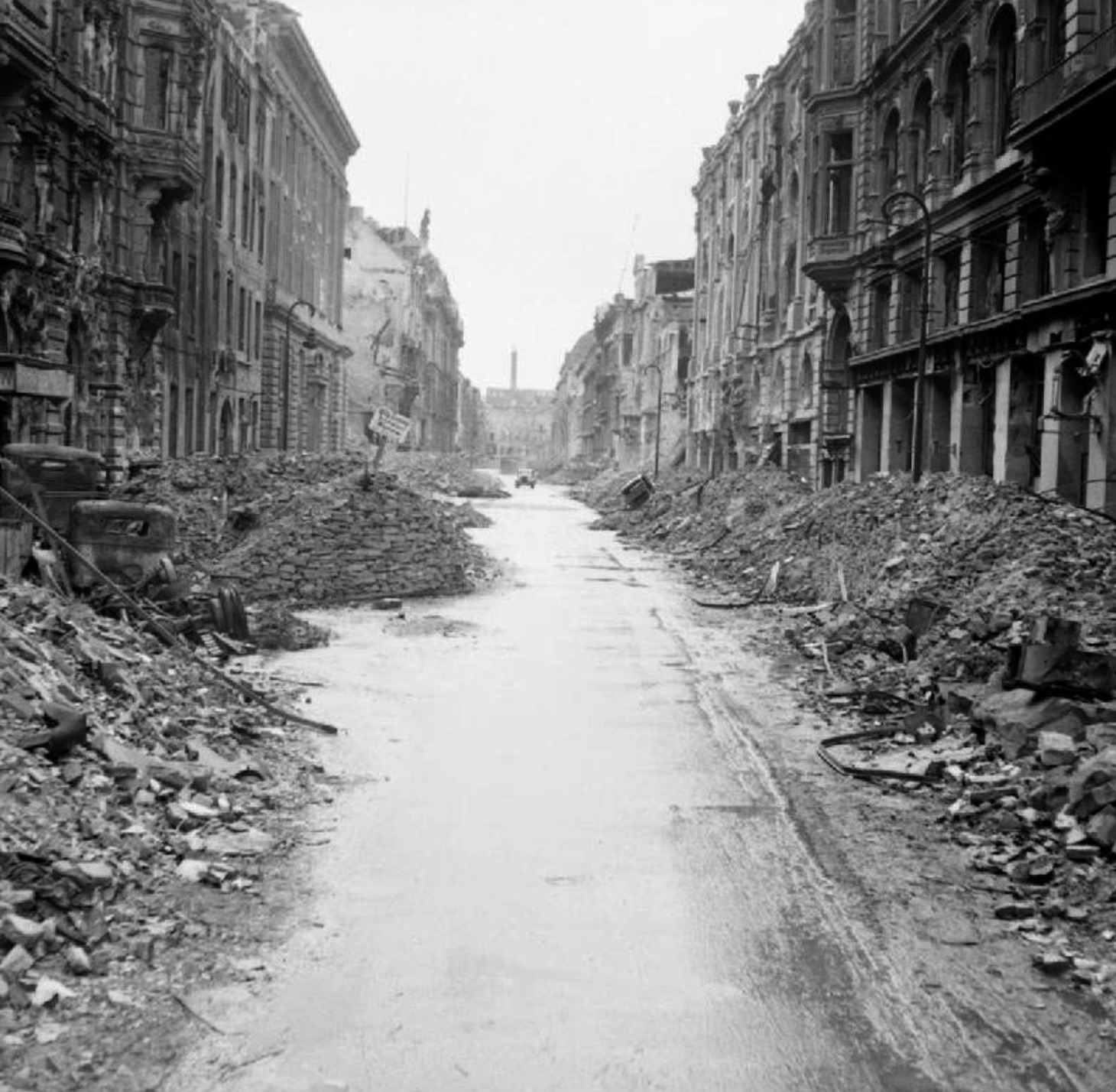 A devastated street in the city centre just off the Unter den Linden. 